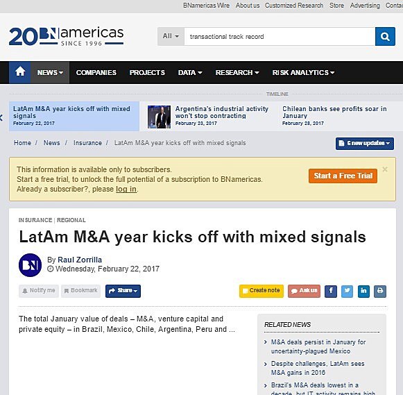 LatAm M&A year kicks off with mixed signals